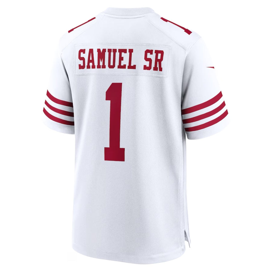Custom #1 White SF Football Shirt Top