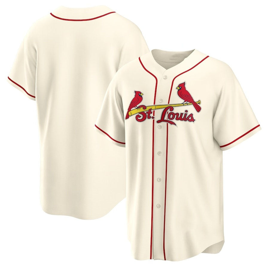 Custom Cream STL Baseball Shirt Top