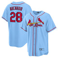 Custom #28 Light Blue STL Baseball Shirt Top