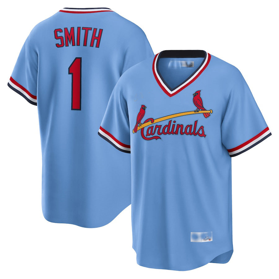 Custom #1 Light Blue STL Baseball Shirt Top