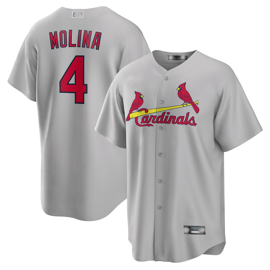 Custom #4 Gray STL Baseball Shirt Top