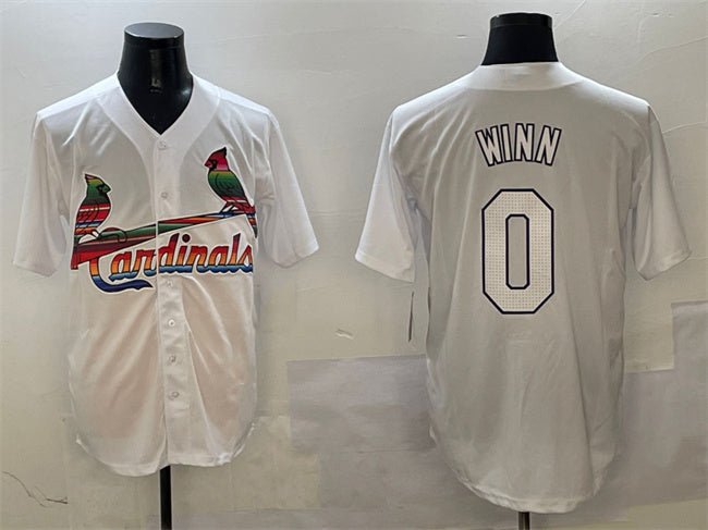 Custom #0 White STL Baseball Shirt Top