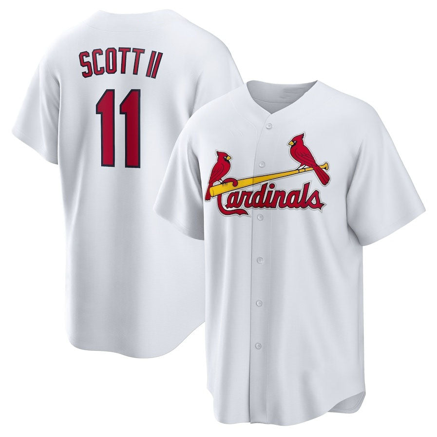 Custom #11 White STL Baseball Shirt Top
