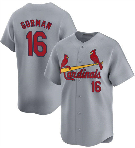 Custom #16 Gray 2024 STL Baseball Shirt Top