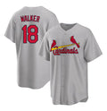 Custom #18 Grey STL Baseball Shirt Top