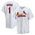 Custom #1 White STL Baseball Shirt Top