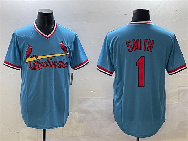Custom #1 Blue STL Baseball Shirt Top