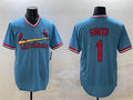 Custom #1 Blue STL Baseball Shirt Top