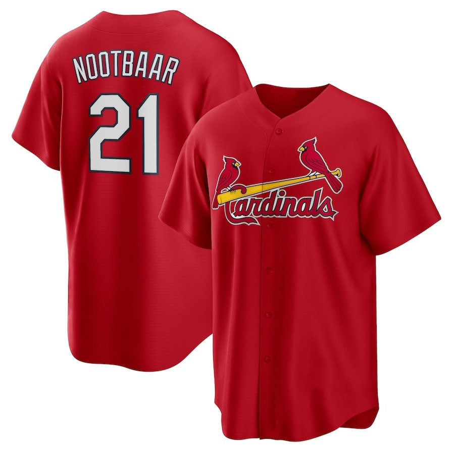 Custom #21 Red STL Baseball Shirt Top