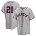 Custom #21 Gray 2024 STL Baseball Shirt Top