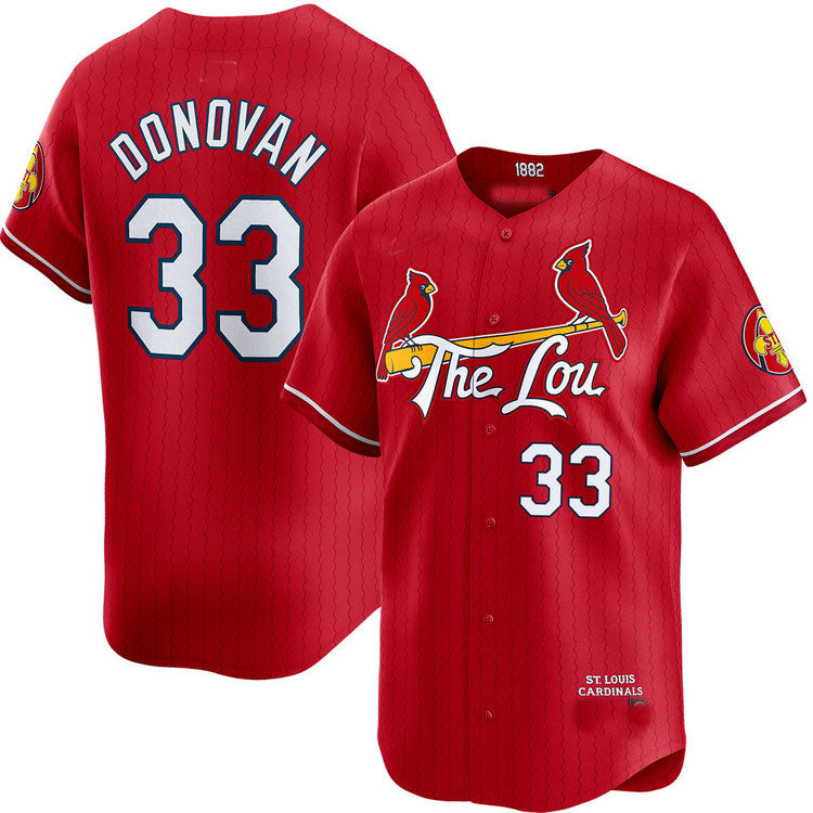 Custom #33 City Connect STL Baseball Shirt Top