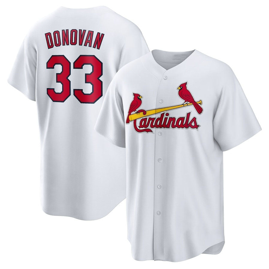 Custom #33 White STL Baseball Shirt Top