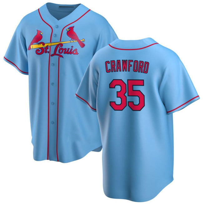 Custom #35 Blue STL Baseball Shirt Top