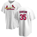 Custom #35 White STL Baseball Shirt Top