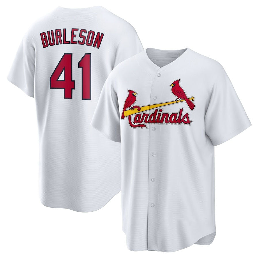 Custom #41 White STL Baseball Shirt Top