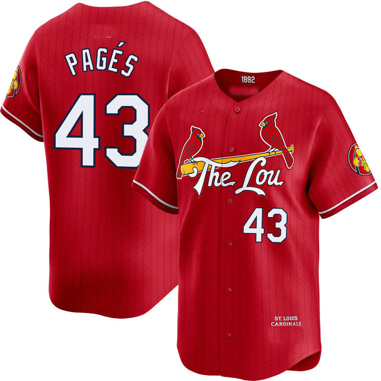Custom #43 City Connect STL Baseball Shirt Top