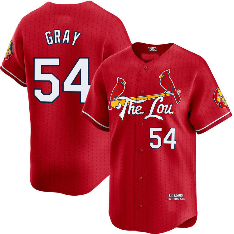 Custom #54 Gray City Connect STL Baseball Shirt Top