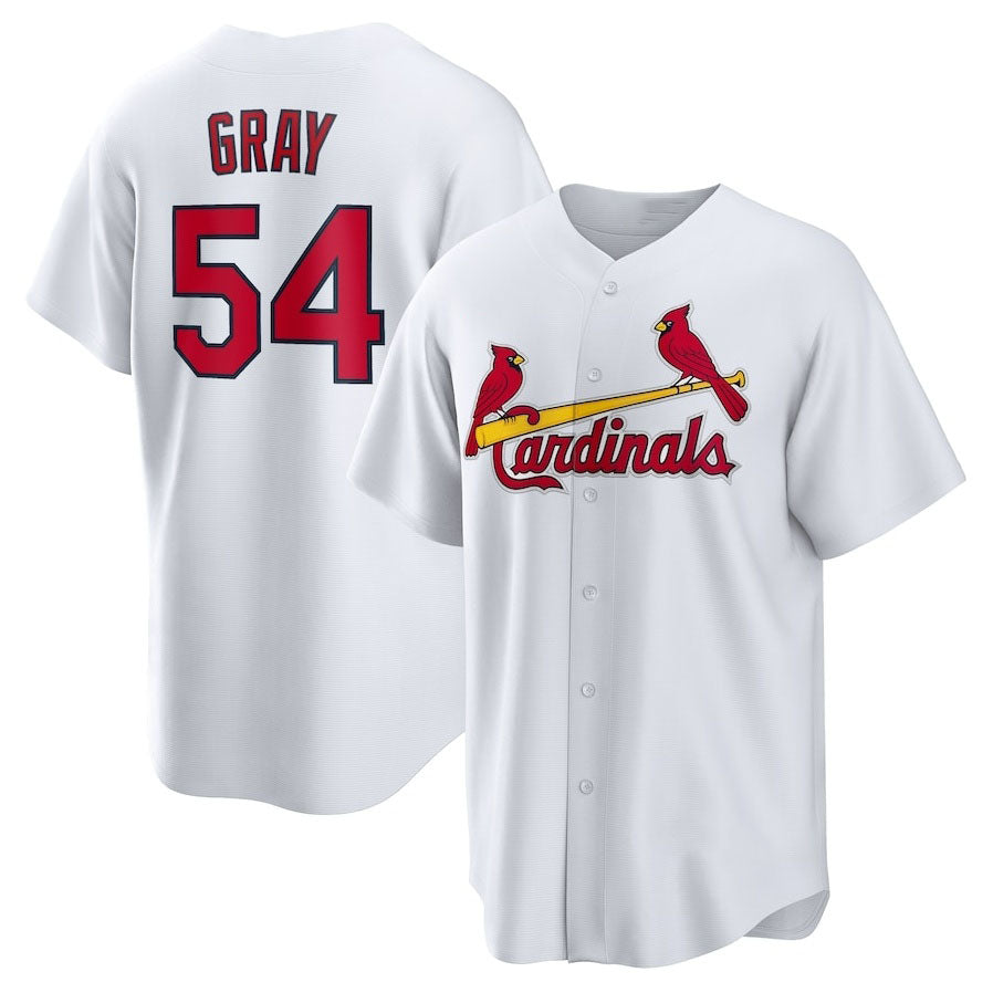 Custom #54 White STL Baseball Shirt Top