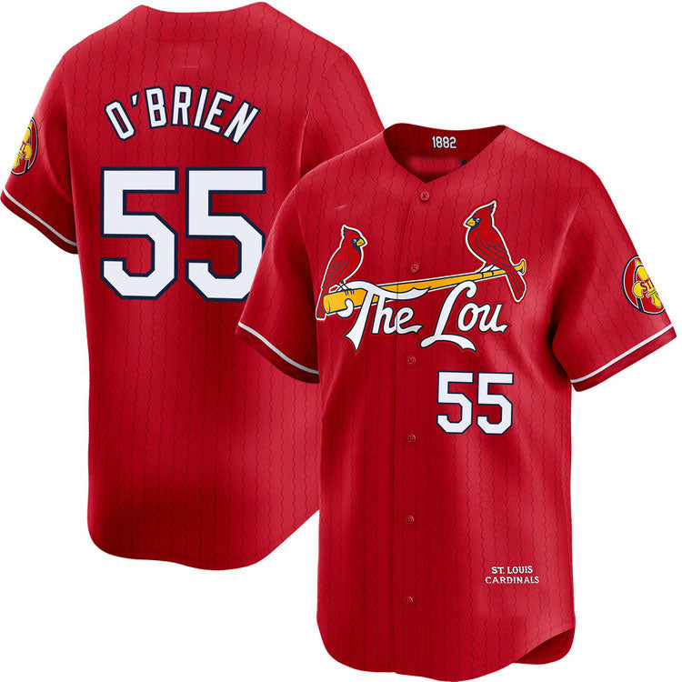 Custom #55 City Connect STL Baseball Shirt Top