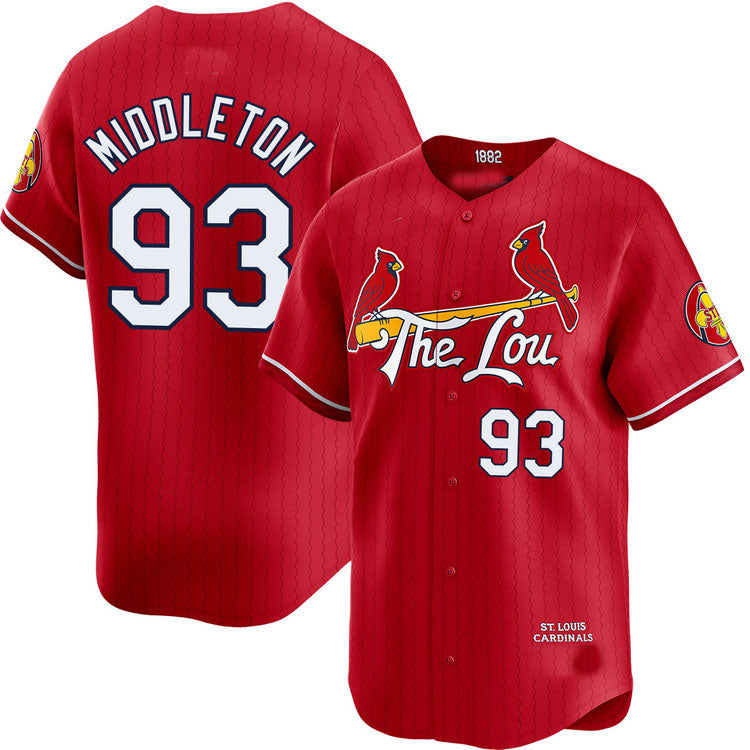 Custom #93 City Connect STL Baseball Shirt Top