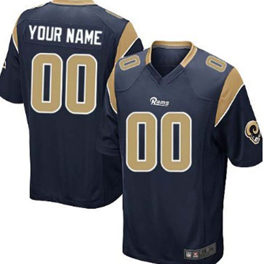 Custom Navy Blue LAR Football Shirt Top