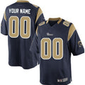 Custom Navy Blue LAR Football Shirt Top