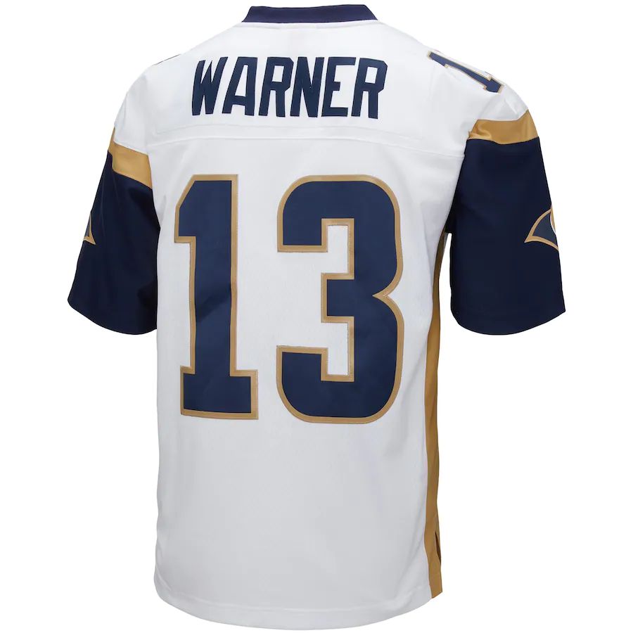 Custom #13 White 2001 LAR Football Shirt Top