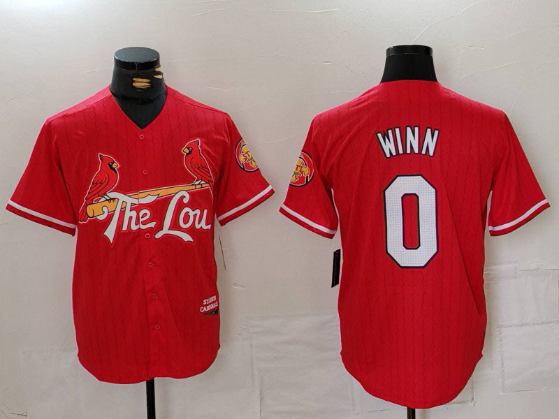 Custom #0 Red 2024 City Connect STL Baseball Shirt Top