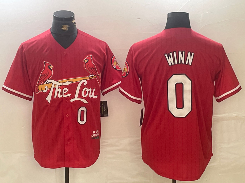 Custom #0 Red 2024 City Connect STL Baseball Shirt Top