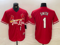 Custom #1 Red 2024 City Connect STL Baseball Shirt Top