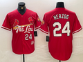 Custom #24 Red 2024 City Connect STL Baseball Shirt Top