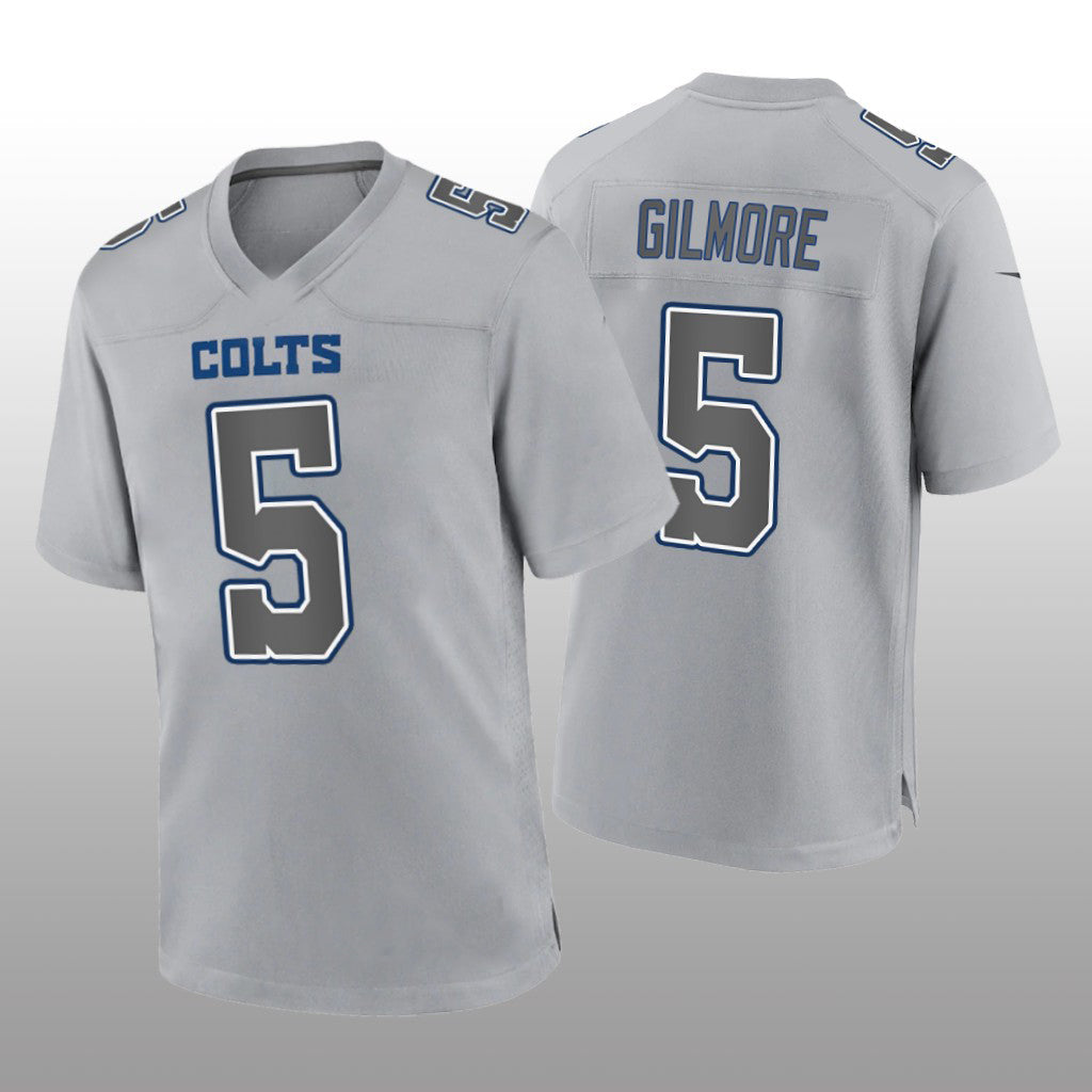 Custom #5 Gray IND Football Shirt Top