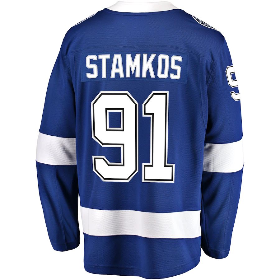 Custom #91 Blue TBL Hockey Shirt Top