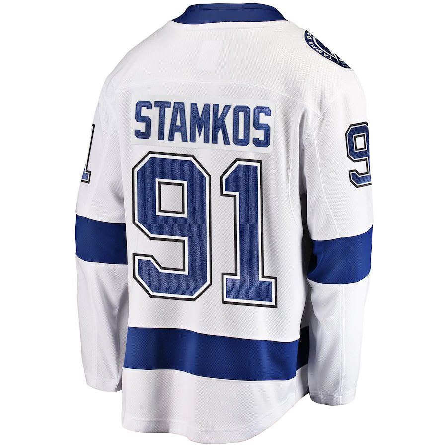 Custom #91 White TBL Hockey Shirt Top
