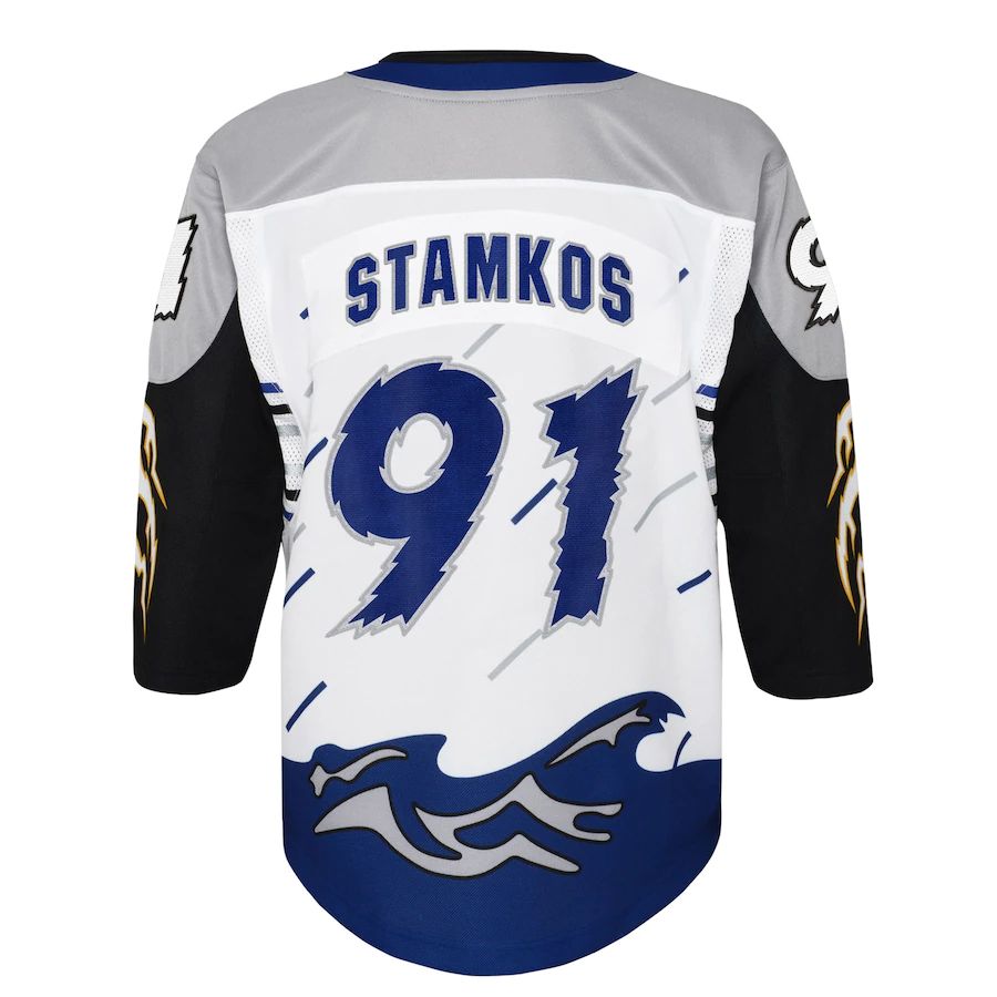 Custom #91 White TBL Hockey Shirt Top