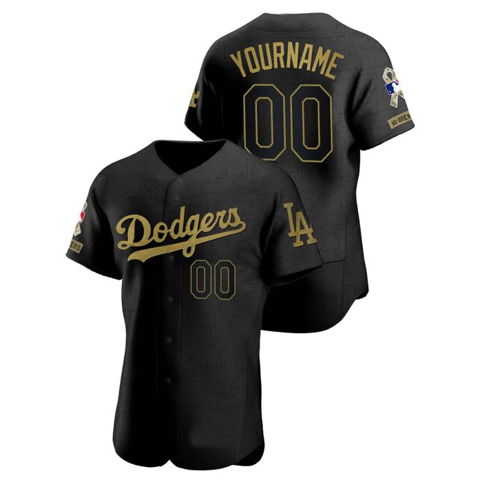 Custom Black LAD Baseball Shirt Top