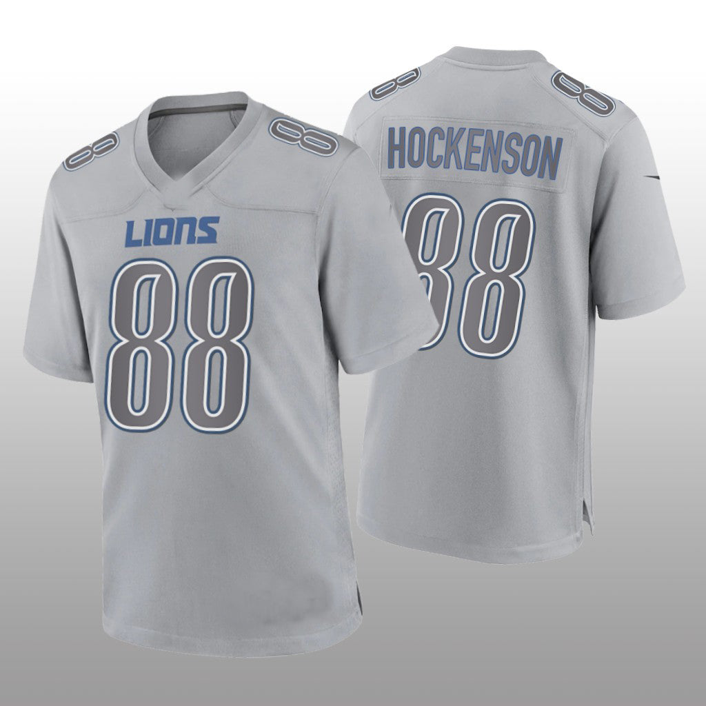 Custom #88 Gray DET Football Shirt Top
