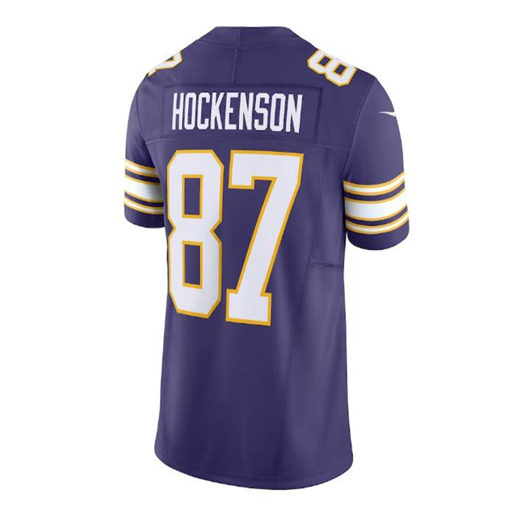 Custom #87 Purple MIN Football Shirt Top