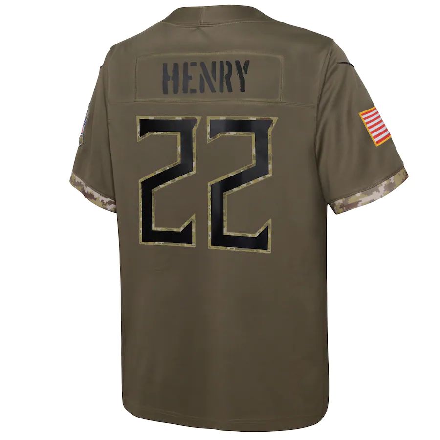 Custom #22 Olive 2022 TEN Football Shirt Top
