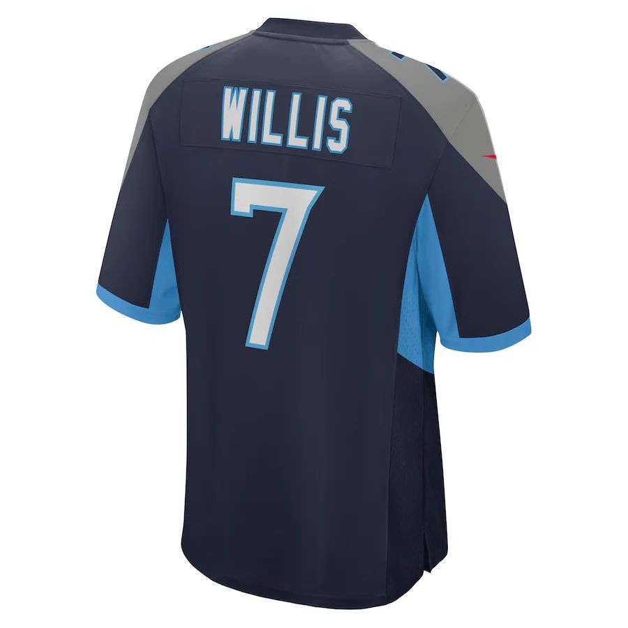 Custom #7 Navy 2022 TEN Football Shirt Top