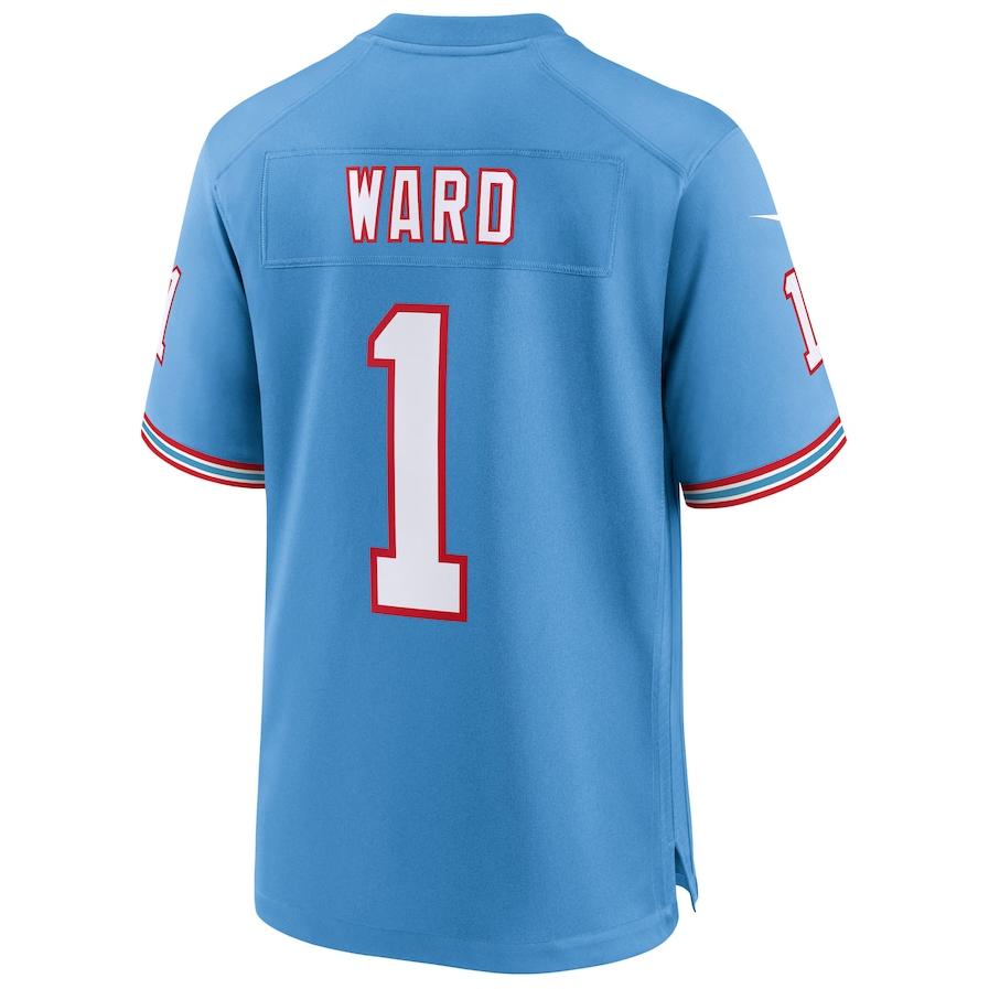 Custom #1 Light Blue 2025 TEN Football Shirt Top