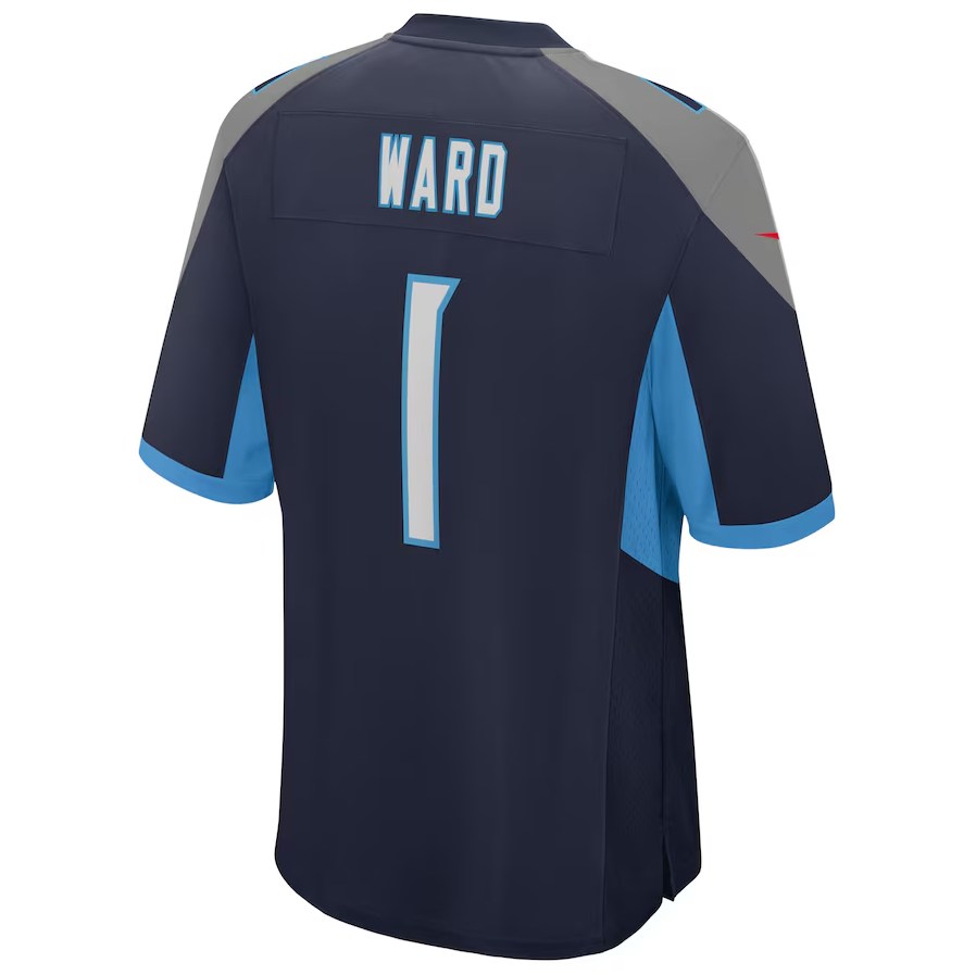 Custom #1 Navy 2025 TEN Football Shirt Top