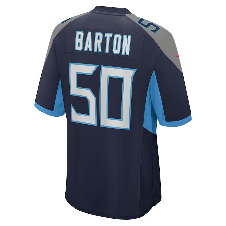 Custom #50 Navy TEN Football Shirt Top