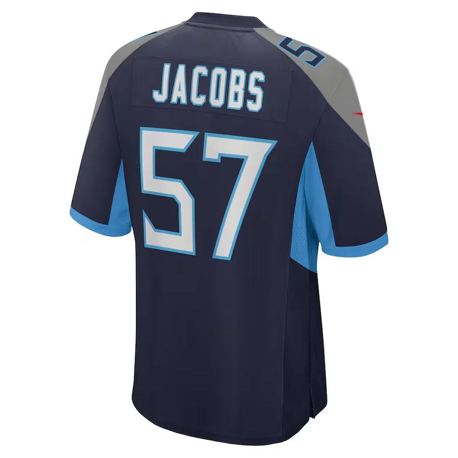 Custom #57 Navy TEN Football Shirt Top