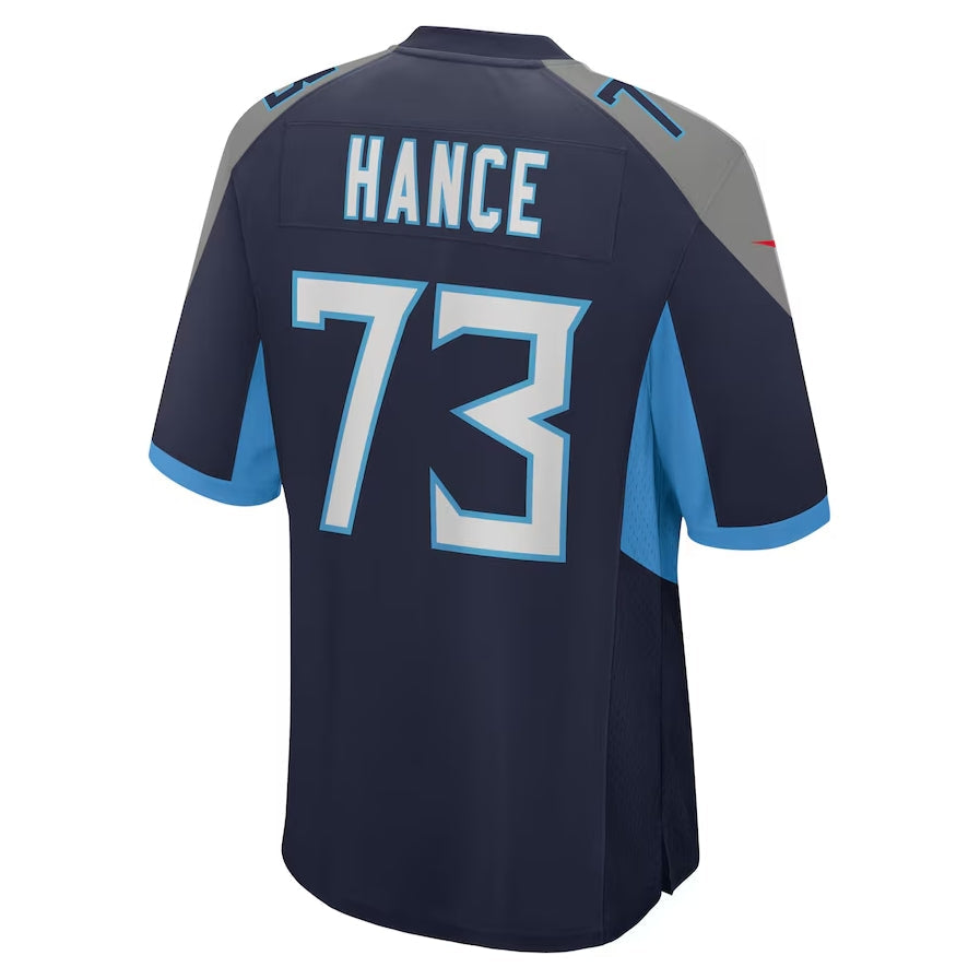 Custom #73 Navy TEN Football Shirt Top