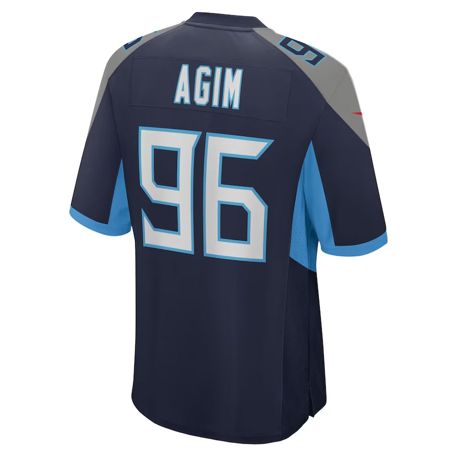 Custom #96 Navy TEN Football Shirt Top