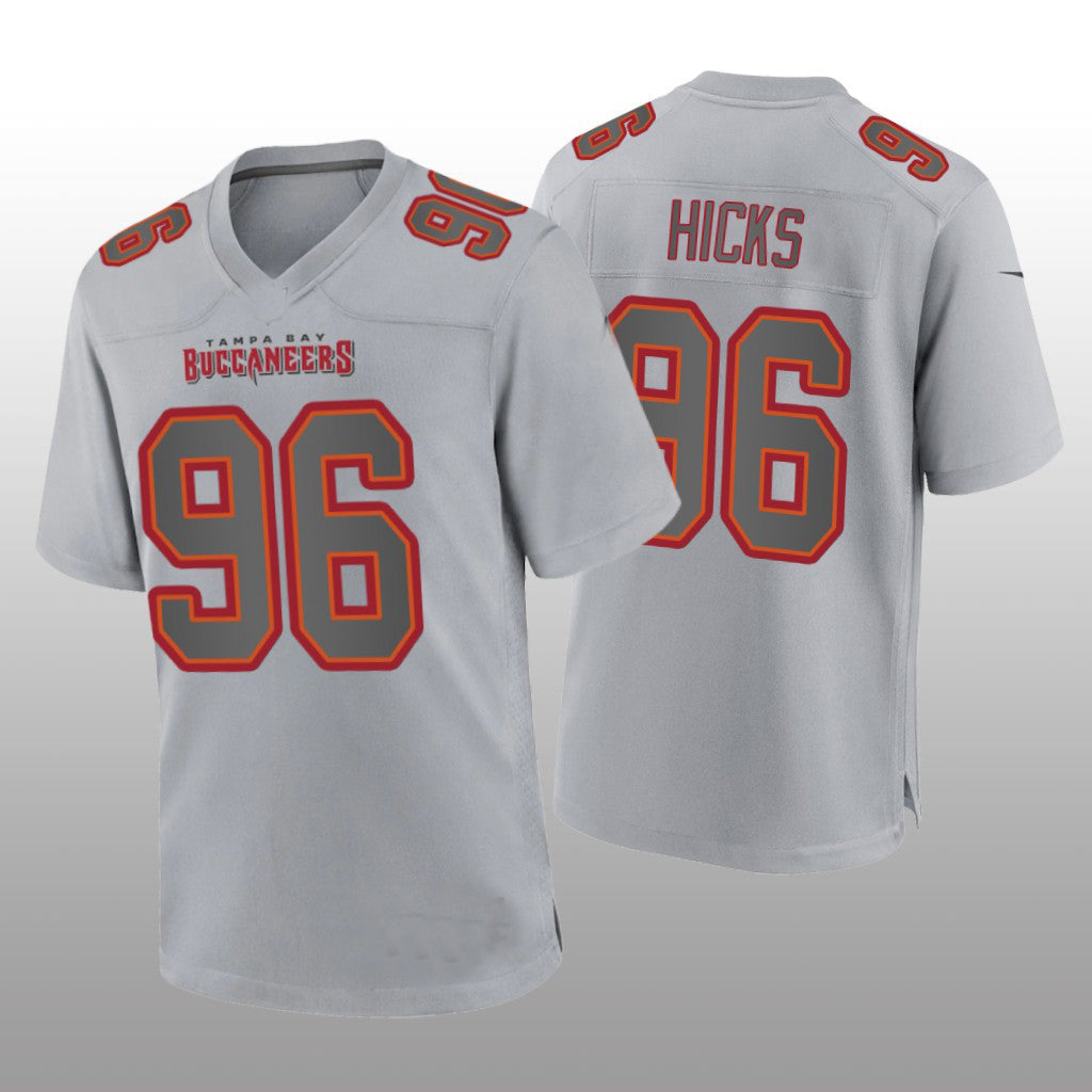 Custom #96 Gray TB Football Shirt Top