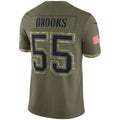Custom #55 Olive 2022 TB Football Shirt Top