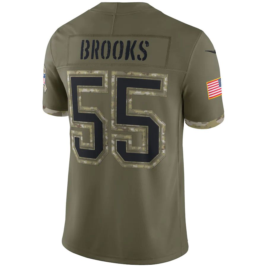 Custom #55 Olive 2022 TB Football Shirt Top