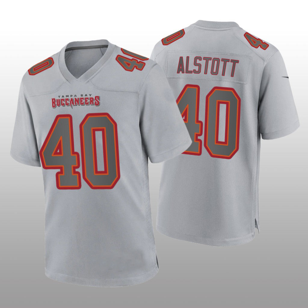 Custom #40 Gray TB Football Shirt Top